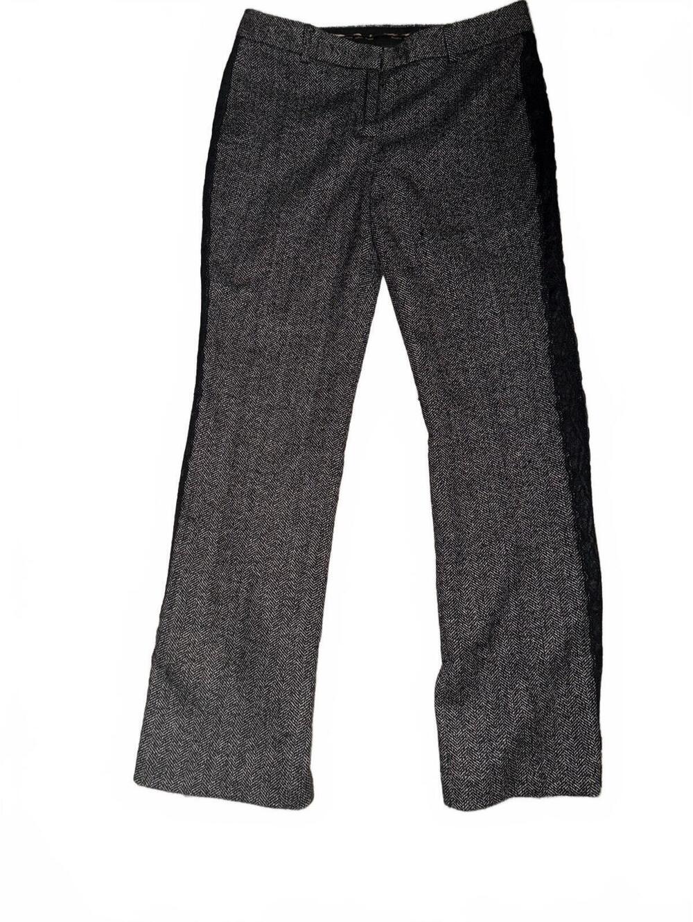 NWT Express 10R Grey Herringbone Wool Blend Tweed office